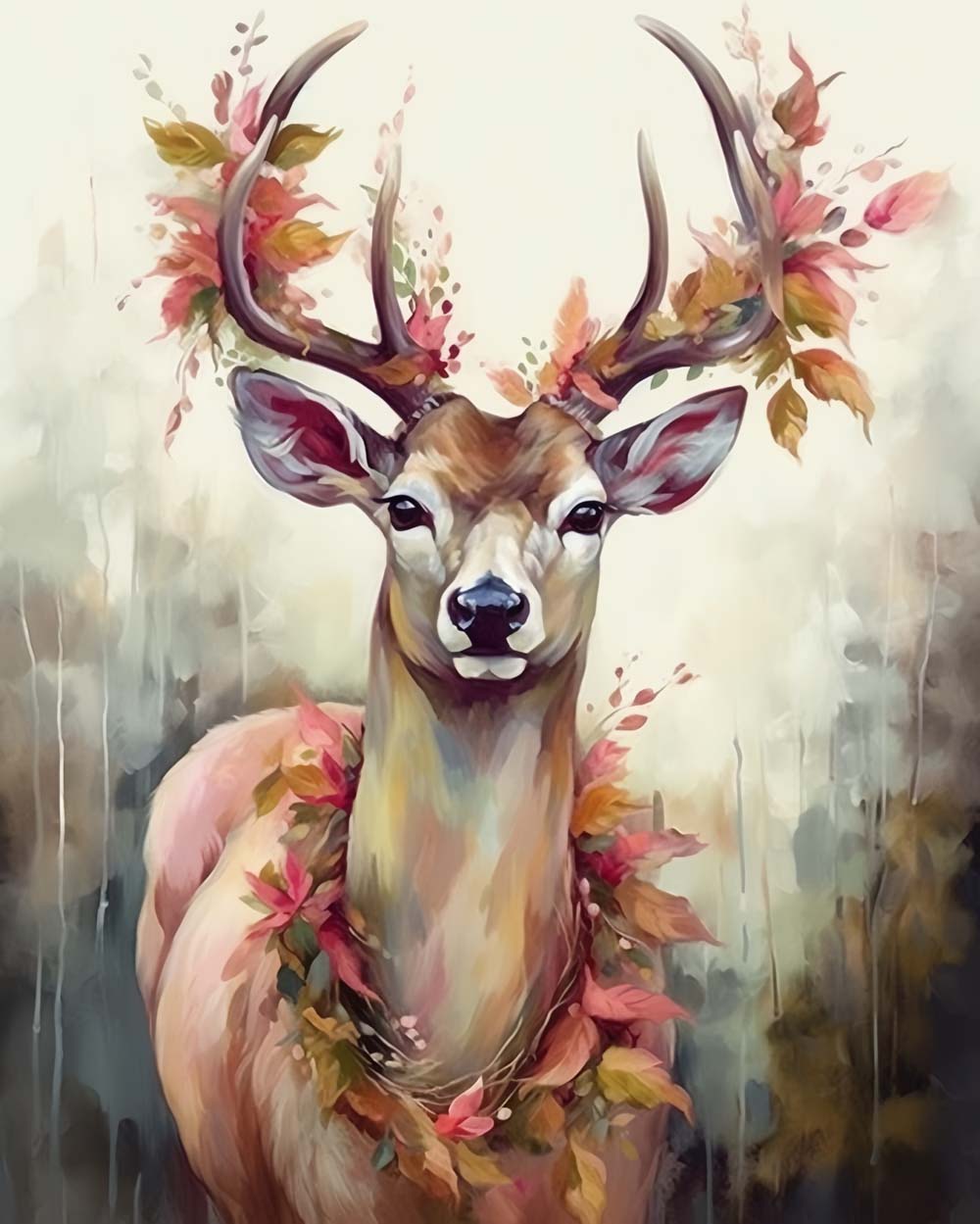 Watercolor Elk Diamond Painting