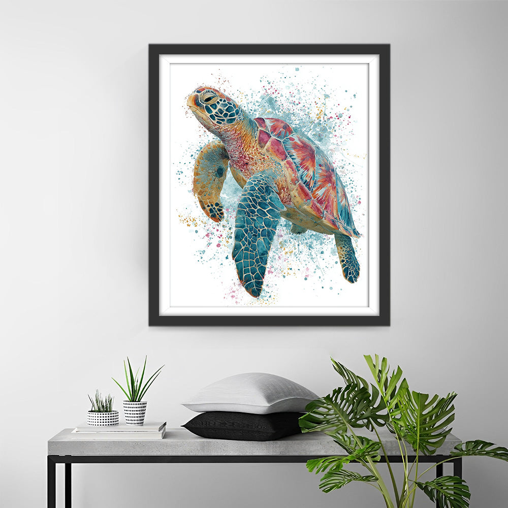 Watercolor Style Turtle Diamond Painting