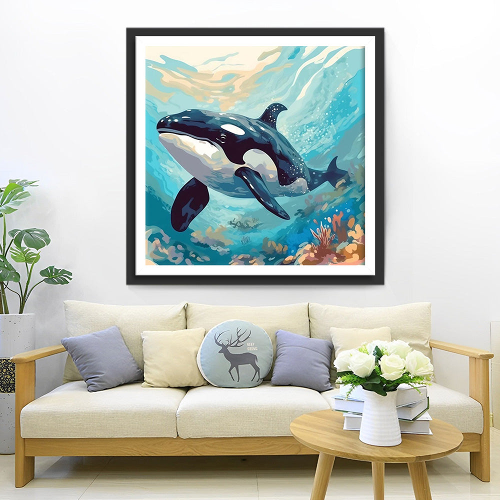 Whale in the Sea Diamond Painting