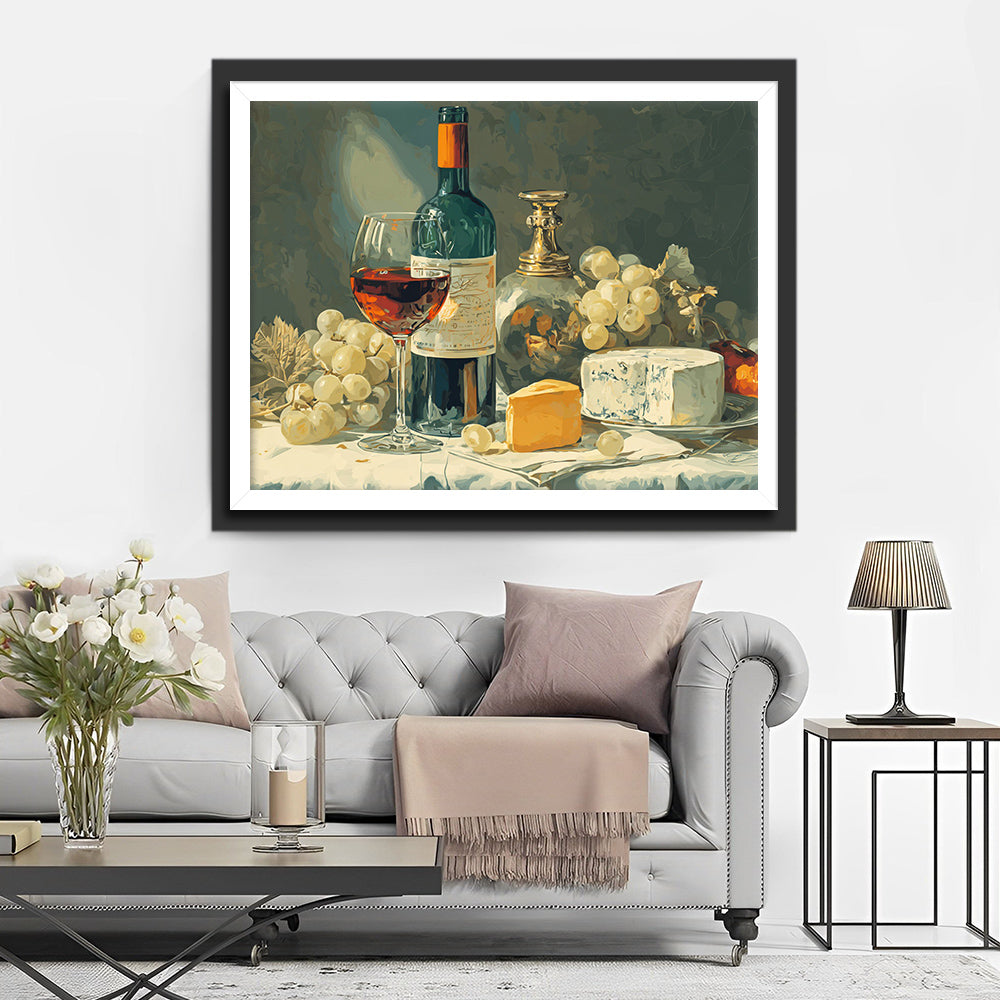 Wine and Cheese Diamond Painting