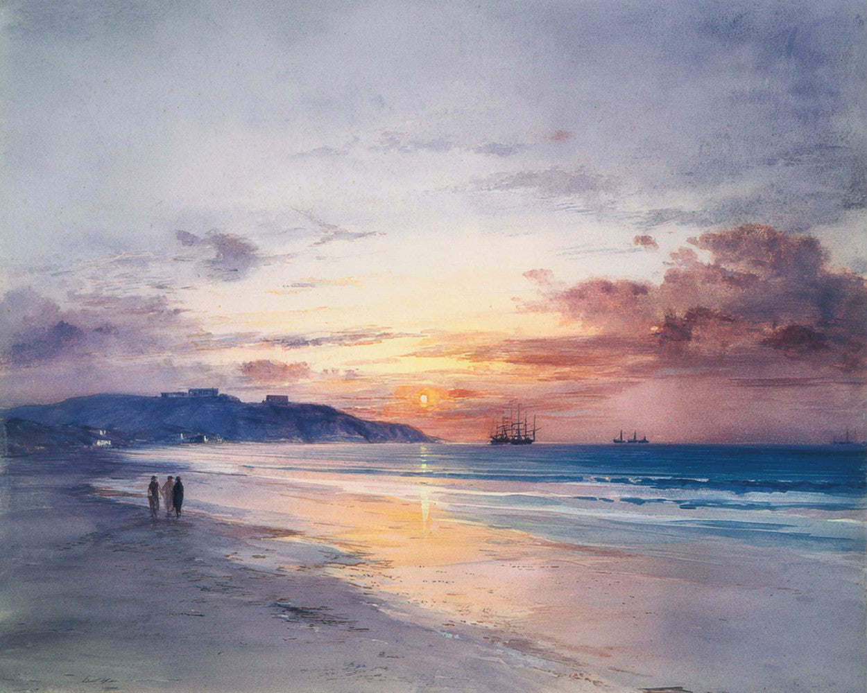 Winter Beach Sunrise Diamond Painting