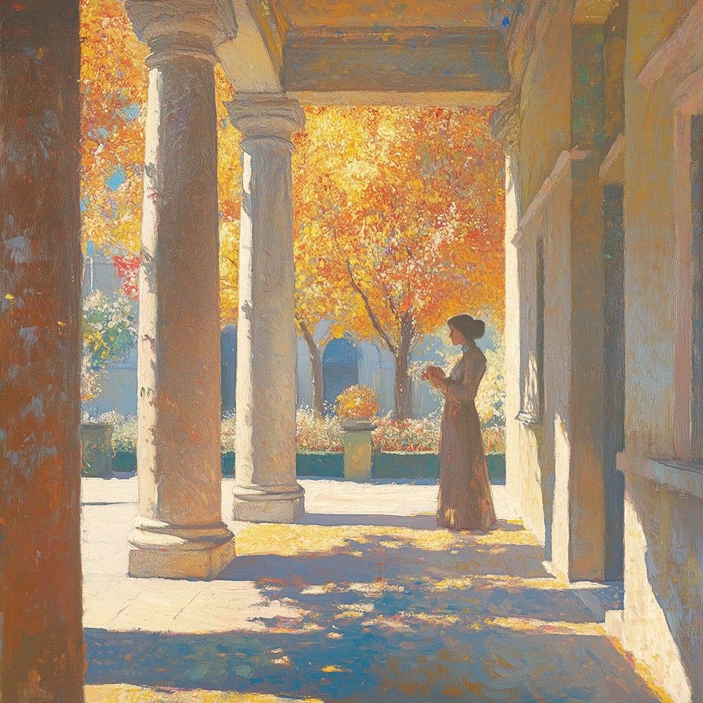 Woman on Corridor Diamond Painting